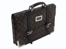 画像をギャラリービューアに読み込む, LOUIS VUITTON ルイヴィトン ラリー ビジネスバッグ ブリーフケース M92292 モノグラム マカサー ブラウン シルバー金具 美品 中古 4b002423