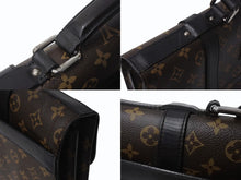 画像をギャラリービューアに読み込む, LOUIS VUITTON ルイヴィトン ラリー ビジネスバッグ ブリーフケース M92292 モノグラム マカサー ブラウン シルバー金具 美品 中古 4b002423