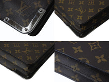 画像をギャラリービューアに読み込む, LOUIS VUITTON ルイヴィトン ラリー ビジネスバッグ ブリーフケース M92292 モノグラム マカサー ブラウン シルバー金具 美品 中古 4b002423