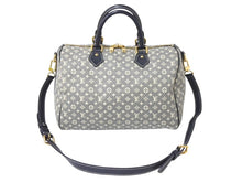 Load image into Gallery viewer, LOUIS VUITTON ルイヴィトン スピーディ バンドリエール30 2WAYバッグ M56703 モノグラム イディール ネイビー 美品 中古 4b002424