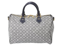 Load image into Gallery viewer, LOUIS VUITTON ルイヴィトン スピーディ バンドリエール30 2WAYバッグ M56703 モノグラム イディール ネイビー 美品 中古 4b002424