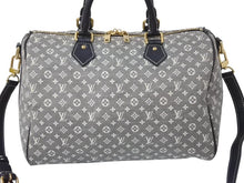 Load image into Gallery viewer, LOUIS VUITTON ルイヴィトン スピーディ バンドリエール30 2WAYバッグ M56703 モノグラム イディール ネイビー 美品 中古 4b002424