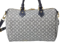 Load image into Gallery viewer, LOUIS VUITTON ルイヴィトン スピーディ バンドリエール30 2WAYバッグ M56703 モノグラム イディール ネイビー 美品 中古 4b002424