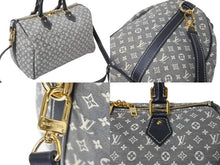 Load image into Gallery viewer, LOUIS VUITTON ルイヴィトン スピーディ バンドリエール30 2WAYバッグ M56703 モノグラム イディール ネイビー 美品 中古 4b002424