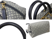 Load image into Gallery viewer, LOUIS VUITTON ルイヴィトン スピーディ バンドリエール30 2WAYバッグ M56703 モノグラム イディール ネイビー 美品 中古 4b002424