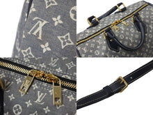 Load image into Gallery viewer, LOUIS VUITTON ルイヴィトン スピーディ バンドリエール30 2WAYバッグ M56703 モノグラム イディール ネイビー 美品 中古 4b002424