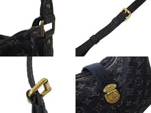 画像をギャラリービューアに読み込む, LOUIS VUITTON ルイヴィトン ショルダーバッグ スライトリー モノグラム デニム M95835 ブラック ゴールド金具 美品 中古 4b002425