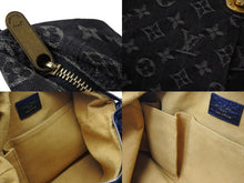 画像をギャラリービューアに読み込む, LOUIS VUITTON ルイヴィトン ショルダーバッグ スライトリー モノグラム デニム M95835 ブラック ゴールド金具 美品 中古 4b002425