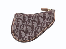 画像をギャラリービューアに読み込む, CHRISTIAN DIOR クリスチャンディオール コインケース トロッター柄 サドル キャンバス レザー ブラウン ゴールド金具 美品 中古 4b002430