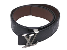 画像をギャラリービューアに読み込む, LOUIS VUITTON ルイヴィトン サンチュール LVイニシャル 40MM ピラミッド ベルト M9346Q モノグラム イリュージョン 95/38 美品 中古 4b002431