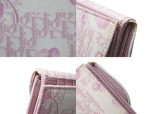 Load image into Gallery viewer, CHRISTIAN DIOR クリスチャンディオール 長財布 トロッター サドル 花柄 フローリア レザー キャンバス ピンク シルバー金具 良品 中古 4b002432