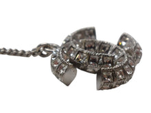 Load image into Gallery viewer, 新品未使用 CHANEL シャネル チェーンピアス 重量約11.0g B19V刻印 メタル ラインストーン シルバー クリア 両耳用 ぶら下がり 中古 4c071430