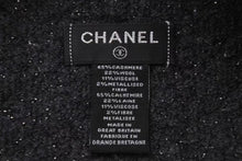 画像をギャラリービューアに読み込む, 極美品 CHANEL シャネル ヘアバンド CC ココマーク 17K ツイード ラメ カシミヤウール チャコールグレー 中古 4b002434