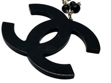 Load image into Gallery viewer, CHANEL シャネル ココマーク ネックレス 重量約57.4g 10A刻印 メタル レジン カラーストーン GP ゴールド ブラック ホワイト 美品 中古 4b002436