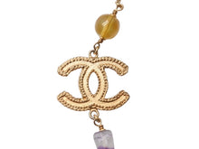 Load image into Gallery viewer, CHANEL シャネル ネックレス 重量約63.5g B11A刻印 ココマーク カラーストーン メタル GP ゴールド マルチカラー 美品 中古 4b002437