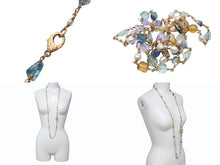 Load image into Gallery viewer, CHANEL シャネル ネックレス 重量約63.5g B11A刻印 ココマーク カラーストーン メタル GP ゴールド マルチカラー 美品 中古 4b002437