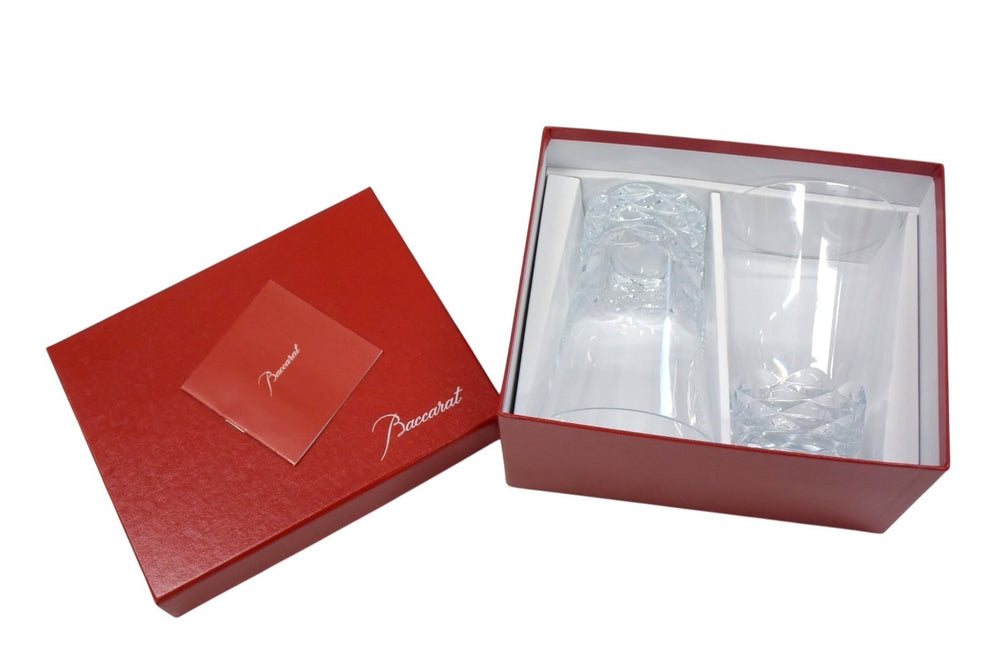 Very good condition Baccarat Swing Highball Cocktail Glass Set of 2 Made in France Crystal Clear Used 4b002442