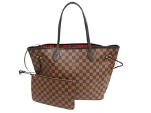 画像をギャラリービューアに読み込む, 極美品 LOUIS VUITTON ルイヴィトン ダミエ ネヴァーフルMM トートバッグ N51105 PVC レザー ブラウン ゴールド金具 中古 4b002443