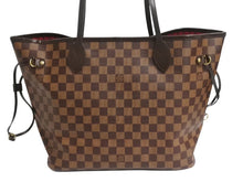 画像をギャラリービューアに読み込む, 極美品 LOUIS VUITTON ルイヴィトン ダミエ ネヴァーフルMM トートバッグ N51105 PVC レザー ブラウン ゴールド金具 中古 4b002443