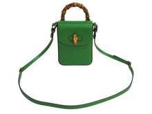 画像をギャラリービューアに読み込む, 新品未使用 GUCCI グッチ 3WAYショルダーバッグ バックパック ハンドバッグ 702106 バンブー グリーン ゴールド金具 中古 4b002444