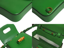 画像をギャラリービューアに読み込む, 新品未使用 GUCCI グッチ 3WAYショルダーバッグ バックパック ハンドバッグ 702106 バンブー グリーン ゴールド金具 中古 4b002444