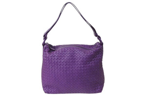 BOTTEGA VENETA Handbag Purple B04568009H Intrecciato Leather Good Condition Used 4b002446