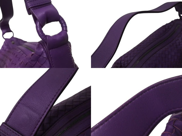 BOTTEGA VENETA Handbag Purple B04568009H Intrecciato Leather Good Condition Used 4b002446