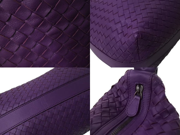 BOTTEGA VENETA Handbag Purple B04568009H Intrecciato Leather Good Condition Used 4b002446