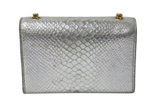 Load image into Gallery viewer, SAINT LAURENT サンローラン ケイト タッセル スモール ショルダーバッグ パイソン柄 シルバー ゴールド金具 美品 中古 4b002447