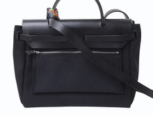 Load image into Gallery viewer, 極美品 HERMES エルメス エールバッグジップPM ショルダーバッグ ハンドバッグ トワルオフィシエ ブラック 中古 4b002451