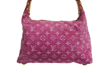 画像をギャラリービューアに読み込む, LOUIS VUITTON ルイヴィトン バギーPM ワンショルダーバッグ M95212 モノグラム デニム レザー ピンク 美品 中古 4b002457