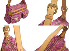 画像をギャラリービューアに読み込む, LOUIS VUITTON ルイヴィトン バギーPM ワンショルダーバッグ M95212 モノグラム デニム レザー ピンク 美品 中古 4b002457