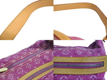 画像をギャラリービューアに読み込む, LOUIS VUITTON ルイヴィトン バギーPM ワンショルダーバッグ M95212 モノグラム デニム レザー ピンク 美品 中古 4b002457