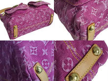 画像をギャラリービューアに読み込む, LOUIS VUITTON ルイヴィトン バギーPM ワンショルダーバッグ M95212 モノグラム デニム レザー ピンク 美品 中古 4b002457
