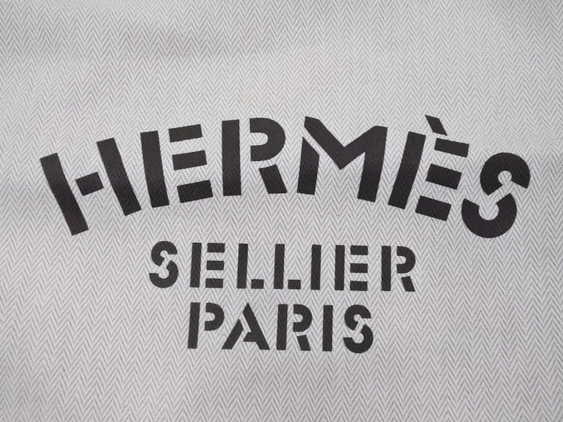 新品未使用 HERMES エルメス ALINE MM アリーヌMM ショルダーバッグ Hプリュムキャンバス アイボリー ブラウン W刻印 中古 4b002463