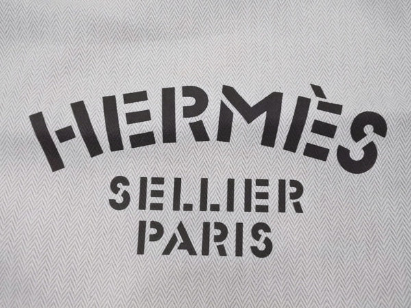 新品未使用 HERMES エルメス ALINE MM アリーヌMM ショルダーバッグ Hプリュムキャンバス アイボリー ブラウン W刻印 中古 4b002463