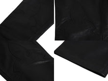 画像をギャラリービューアに読み込む, 極美品 CHROME HEARTS クロムハーツ BSフレア レザーパンツ クロスボール サイズ25R レザー シルバー925 中古 4b002464