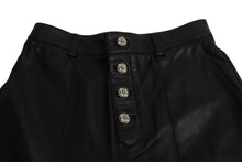 画像をギャラリービューアに読み込む, 新品同様 CHROME HEARTS クロムハーツ ラムスキン レザーパンツ クロスボール サイズ26 レザー シルバー925 中古 4b002465