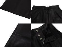 画像をギャラリービューアに読み込む, 新品同様 CHROME HEARTS クロムハーツ ラムスキン レザーパンツ クロスボール サイズ26 レザー シルバー925 中古 4b002465