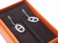 Load image into Gallery viewer, 新品未使用 HERMES エルメス ファランドールMM イヤリング シルバー シルバー925 シルバー金具 6.9g シェーヌダングル ロゴ チェーン 中古 4b002470