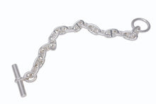 Load image into Gallery viewer, 新品未使用 HERMES エルメス シェーヌダンクルMM ブレスレット 23G102353 フランス製 16コマ シルバー925 55.8g 中古 4b002471