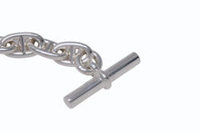 Load image into Gallery viewer, 新品未使用 HERMES エルメス シェーヌダンクルMM ブレスレット 23G102353 フランス製 16コマ シルバー925 55.8g 中古 4b002471