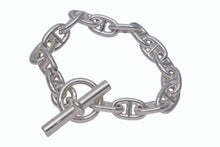 Load image into Gallery viewer, 新品未使用 HERMES エルメス シェーヌダンクルMM ブレスレット 23G102353 フランス製 16コマ シルバー925 55.8g 中古 4b002471
