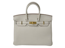 Load image into Gallery viewer, 新品未使用 HERMES エルメス ハンドバッグ K刻印 バーキン25 クレ ゴールド金具トゴ 中古 4b002474