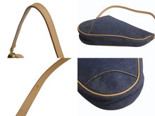 画像をギャラリービューアに読み込む, 極美品 Christian Dior クリスチャンディオール サドルポーチ アクセサリーポーチ ブルー デニム SLO44012 ゴールド金具 中古 4b002475