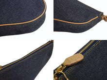 画像をギャラリービューアに読み込む, 極美品 Christian Dior クリスチャンディオール サドルポーチ アクセサリーポーチ ブルー デニム SLO44012 ゴールド金具 中古 4b002475