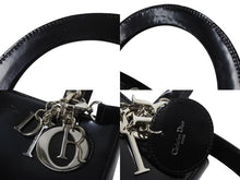 Load image into Gallery viewer, Christian Dior クリスチャンディオール Lady Dior レディディオール 2WAYバッグ VGL44551 カーフレザー ブラック ガリアーノ期 美品 中古 4b002476