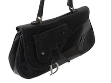 Load image into Gallery viewer, Christian Dior クリスチャンディオール サドル ハンドバッグ 00-MA-0033 カーフレザー ブラック ガリアーノ期 シルバー金具 美品 中古 4b002477