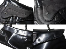 Load image into Gallery viewer, Christian Dior クリスチャンディオール サドル ハンドバッグ 00-MA-0033 カーフレザー ブラック ガリアーノ期 シルバー金具 美品 中古 4b002477