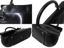 Load image into Gallery viewer, Christian Dior クリスチャンディオール サドル ハンドバッグ 00-MA-0033 カーフレザー ブラック ガリアーノ期 シルバー金具 美品 中古 4b002477